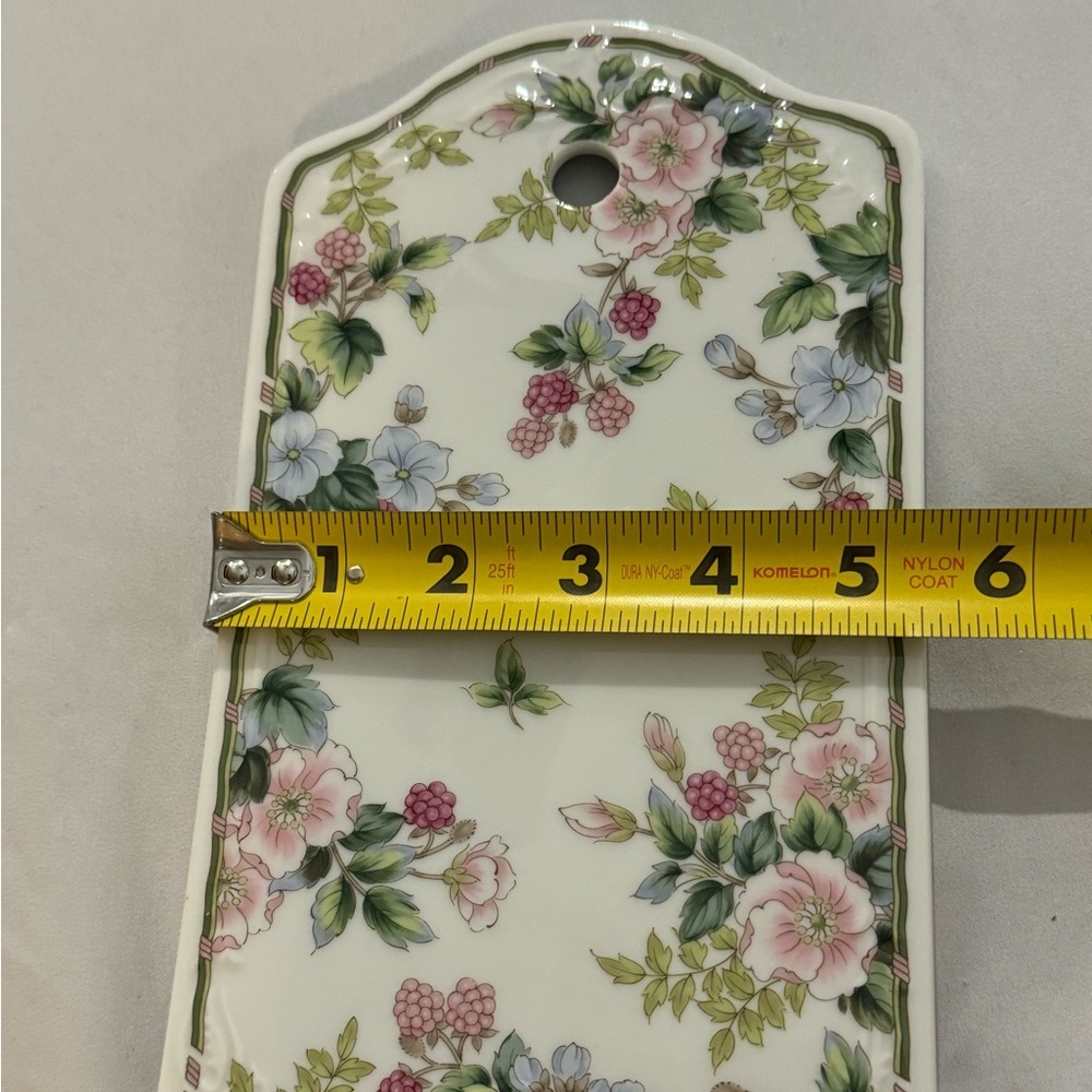 VTG Porcelain Cheese Board Flowers & Berries Andrea Sadek Cottage Trivet Decor - Picture 8 of 9